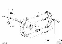 PARKING BRAKE/BRAKE SHOES diagram for BMW 3 Series E36 316i 1.6