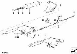 Μοχλός χειρόφρενου diagram for BMW 3 Series E36 M3