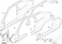 Πλευρικός σκελετός diagram for BMW 3 Series E46 316ti
