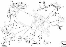 FRONT BODY BRACKET LEFT diagram for BMW 6 Series E63 650i