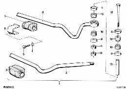 STABILIZER diagram for BMW 3 Series E21 318