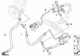 파워 스티어링-오일 파이프 diagram for BMW 5 Series E60 520d