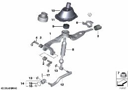 GEAR SHIFT PARTS,MANUAL TRANSM./4-WHEEL diagram for BMW 3 Series E92 335xi