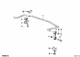 STABILIZER, REAR diagram for BMW 3 Series E30 325i