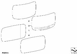 Szkło lusterka (S430A) diagram for BMW X3 E83 LCI 2.0d