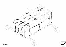 Roof rack systems diagram for BMW X5 E70 3.0si