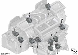Ovladač automatická klimatizace diagram for BMW Rolls-Royce Phantom RR1 Phantom