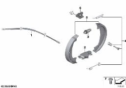 Frein à main/machoires de freins diagram for BMW Z4 E85 2.5i