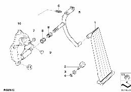 Pedał gazu diagram for BMW 3 Series E46 320d
