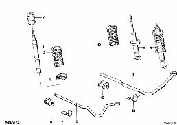 SPORT SUSPENSION diagram for BMW 5 Series E12 520