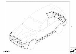 Necessaire kit aerodynamique M diagram for BMW X3 E83 LCI 2.0d