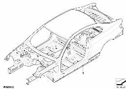 BODY SKELETON diagram for BMW 3 Series E92 325xi