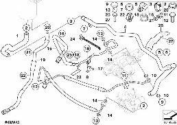 POWER STEERING/OIL PIPE/ACTIVE STEERING diagram for BMW 6 Series E63 645Ci