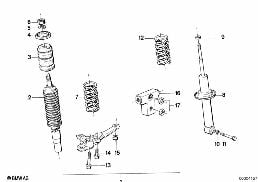 Suspension Sport M technic diagram for BMW 7 Series E23 728i