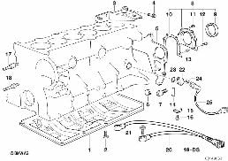 ENGINE BLOCK MOUNTING PARTS diagram for BMW 3 Series E36 323i