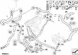 POWER STEERING/OIL PIPE/ACTIVE STEERING diagram for BMW 5 Series E60 LCI 540i