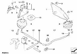 Sospensione del motore diagram for BMW X3 E83 3.0d