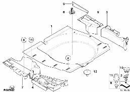 行李箱底板饰件 diagram for BMW 5 Series E39 520d