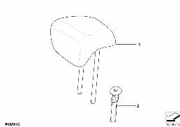 REAR SEAT HEAD RESTRAINT diagram for BMW 3 Series E92 LCI 328xi