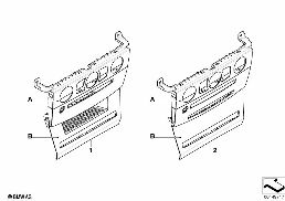 INDIV. COVER INSTR. PANEL,CENTER,LEATHER