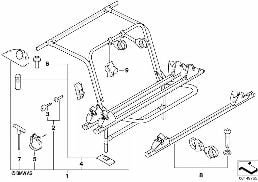 Zadní držák diagram for BMW X5 E53 4.4i