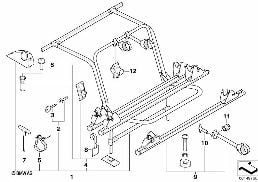 Zadní držák diagram for BMW X5 E53 4.4i
