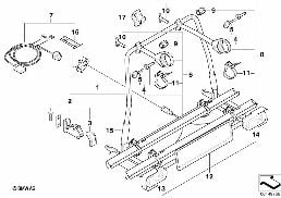 Tylny wspornik MINI diagram for BMW MINI R50 Cooper