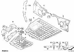 SOUND INSULATING FRONT diagram for BMW X5 E53 4.4i