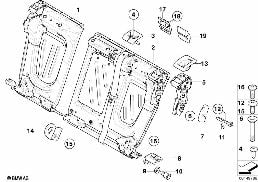 SEAT, REAR, SEAT FRAME, LOAD-THROUGH diagram for BMW 3 Series E91 325i