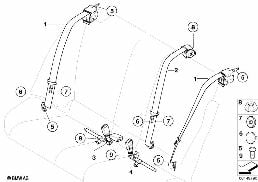 SAFETY BELT REAR diagram for BMW 3 Series E91 330i