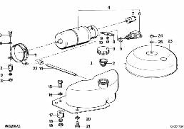 LEVELLING DEVICE/PUMP UNIT diagram for BMW 5 Series E12 520