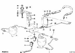 LEVELLING DEVICE/TUBING REAR diagram for BMW 5 Series E12 520