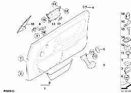 Türverkleidung vorn diagram for BMW 3 Series E36 318ti