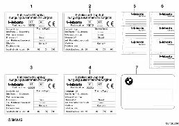 Tabliczka inf. ogrzewania na postoju diagram for BMW 5 Series E39 520d