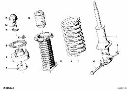 REAR SPRING STRUT, LEVELLING DEVICE diagram for BMW 7 Series E23 730