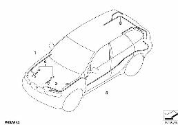 สายไฟซ่อมชุดสายเมน diagram for BMW X5 E53 4.6is