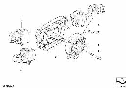 STEERING COLUMN SWITCH/CONTROL UNIT diagram for BMW 6 Series E64 LCI 650i