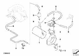 真空调节 真空管路 diagram for BMW 3 Series E36 318i