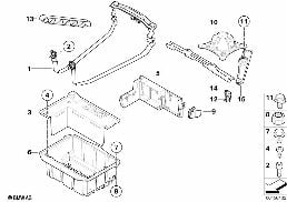 SPARE-WHEEL LIFT/MULTIFUNCTIONAL PAN diagram for BMW X5 E53 4.4i