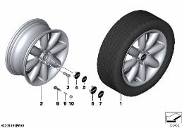 Obr. MINI st. le. S-Spoke 85 diagram for BMW MINI R50 Cooper