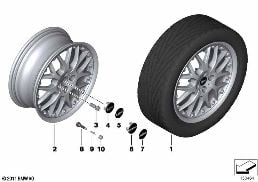 Obr. MINI st.le. Cross Spoke Compos. 90 diagram for BMW MINI R50 Cooper