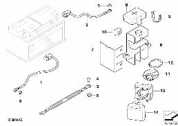 BATTERY CABLE(BATTERY REAR) diagram for BMW 3 Series E36 318i