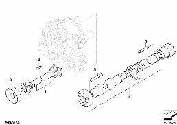 DRIVE SHAFT, 4-WHEEL diagram for BMW X3 E83 LCI 3.0sd