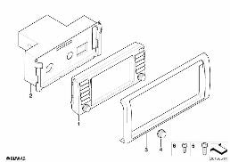 Moniteur de bord Wide Screen diagram for BMW 5 Series E39 525td