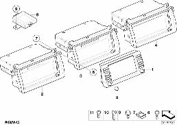 Bordmonitor/ TV förstärkare diagram for BMW 3 Series E46 318ti