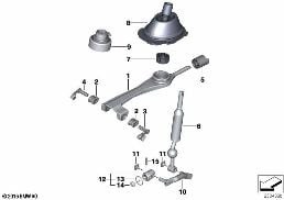 GEAR SHIFTING,MECH.TRANSM./DIESEL diagram for BMW 1 Series E87 LCI 120d