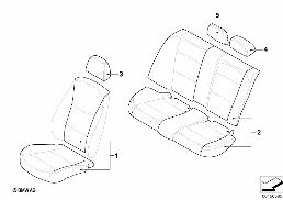 SHEEPSKIN SEAT COVERS diagram for BMW 3 Series E90 318i