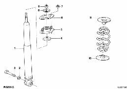SINGLE COMPONENTS FOR REAR SPRING STRUT
