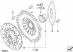 CLUTCH diagram for BMW 5 Series E34 525ix