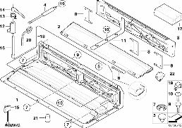FOLDING TOP COMPARTMENT diagram for BMW 6 Series E64 LCI 630i